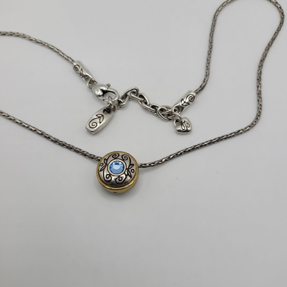 Brighten Celestia Blue Crystal Necklace Retired